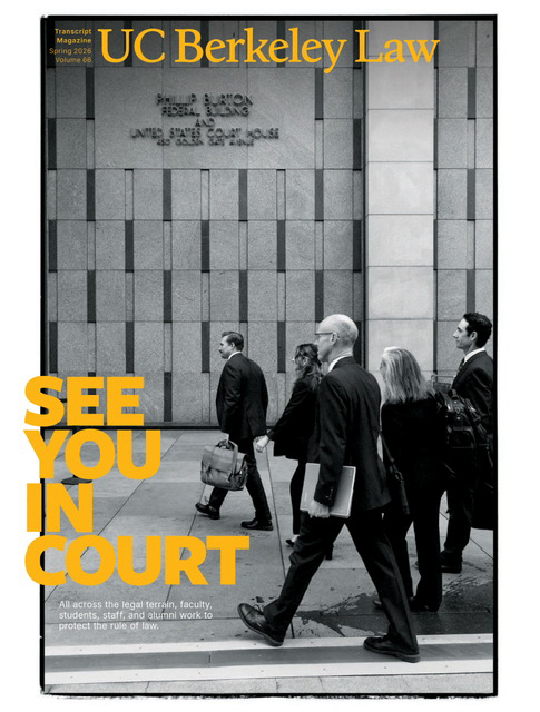 UCB Law Transcript Magazine Spring 2026 Cover