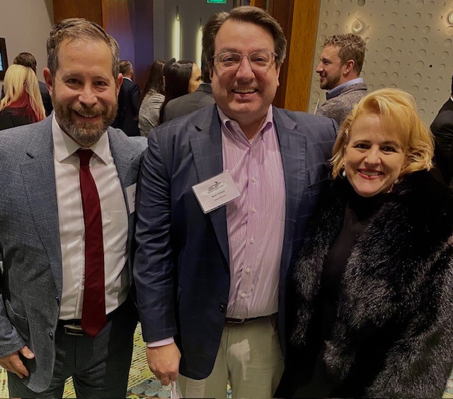 TIP Executive Director Jason Gichner, Lieff Cabraser NA office Managing Partner Mark Chalos, and State Sen. Heidi Campbell